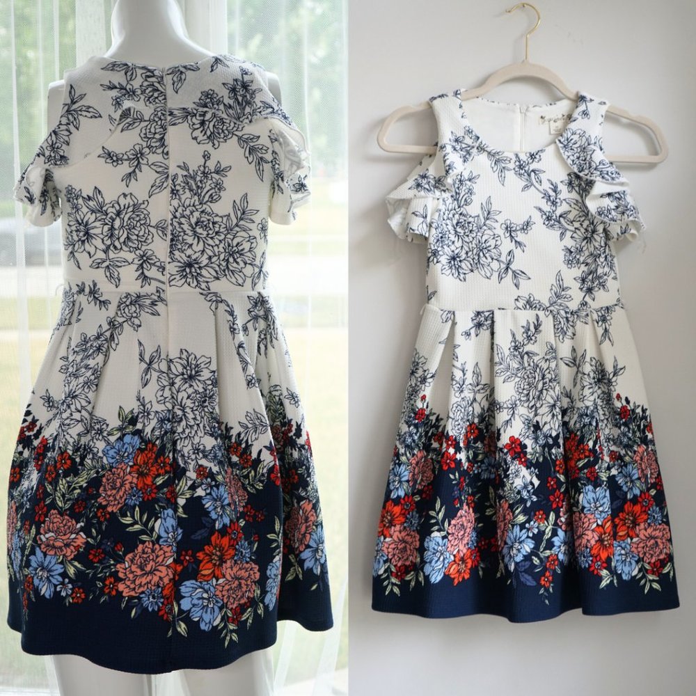 Girls Size 10 Knitworks Cold Shoulder Skater Dress